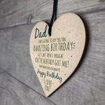 Amazing Happy Birthday Wooden Heart Dad Daddy Funny Card Baby