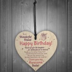 Friendship Best Friend Plaque Happy Birthday Heart Gift Mum 