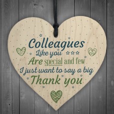 Special And Few Colleagues Heart Plaque Sign Friendship Gift 