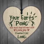 Your Farts Pong Happy Birthday Funny Card Wooden Hanging Sign