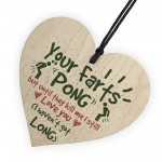 Your Farts Pong Happy Birthday Funny Card Wooden Hanging Sign