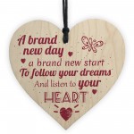 Follow Your Dreams Inspirational Hanging Plaque Friendship Gift