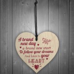 Follow Your Dreams Inspirational Hanging Plaque Friendship Gift