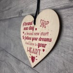 Follow Your Dreams Inspirational Hanging Plaque Friendship Gift