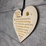 Mum Nan Dad Family Guardian Wood Heart Sign Memorial Gift Angel