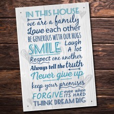 Kitchen Inspirational Plaques Vintage Sign Retro Wall Shabby Chi