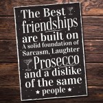 Friendship Sign Best Friend Prosecco Plaque Gifts For Women Her 