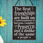 Friendship Sign Best Friend Prosecco Plaque Gifts For Women Her 