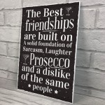 Friendship Sign Best Friend Prosecco Plaque Gifts For Women Her 