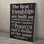 Friendship Sign Best Friend Prosecco Plaque Gifts For Women Her 