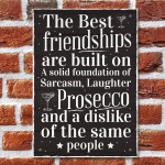 Friendship Sign Best Friend Prosecco Plaque Gifts For Women Her 