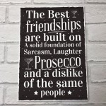 Friendship Sign Best Friend Prosecco Plaque Gifts For Women Her 