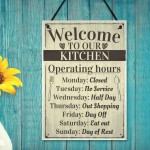 Kitchen Sign Humorous Plaque Vintage Retro Wall Shabby Chic 