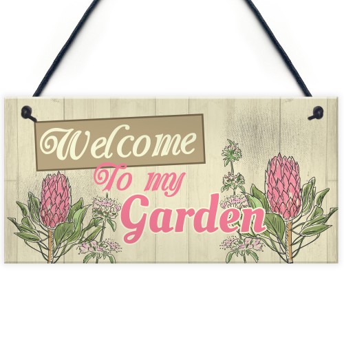 Wall Plaque Welcome My Garden Shed Sign Gifts for Nan Birthday