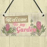 Wall Plaque Welcome My Garden Shed Sign Gifts for Nan Birthday