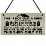 Shut The Door Novelty Shed Plaque SummerHouse Garden Sign Man