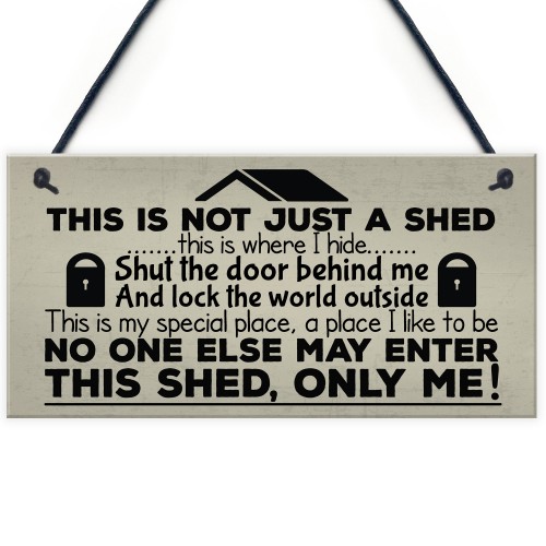 Shut The Door Novelty Shed Plaque SummerHouse Garden Sign Man