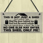 Shut The Door Novelty Shed Plaque SummerHouse Garden Sign Man