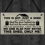 Shut The Door Novelty Shed Plaque SummerHouse Garden Sign Man