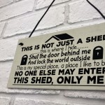 Shut The Door Novelty Shed Plaque SummerHouse Garden Sign Man