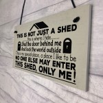 Shut The Door Novelty Shed Plaque SummerHouse Garden Sign Man