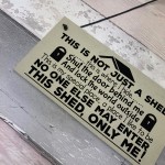 Shut The Door Novelty Shed Plaque SummerHouse Garden Sign Man