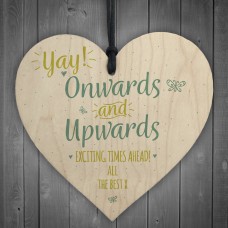 Good Luck Friend Friendship Colleague Leaving Job Gift Wood Hear