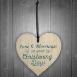 Christening Decorations For Baby Boy Girl Gifts Wooden Heart 