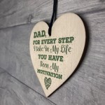Fathers Day Gift Daddy Dad Stepdad Father Wooden Hanging Heart 
