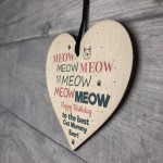 Happy Birthday To The Best Cat Mummy Wood Heart Funny Birthday