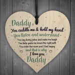 Love You Daddy's Girl Wood Heart FATHERS DAY Gift For Him 