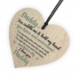 Love You Daddy's Girl Wood Heart FATHERS DAY Gift For Him 
