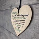 Love You Daddy's Girl Wood Heart FATHERS DAY Gift For Him 