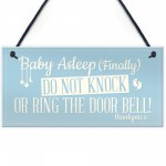 Baby Asleep Bedroom Door Sign Baby Sleeping New Born Mum Sign