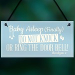 Baby Asleep Bedroom Door Sign Baby Sleeping New Born Mum Sign