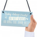 Baby Asleep Bedroom Door Sign Baby Sleeping New Born Mum Sign