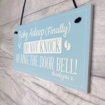 Baby Asleep Bedroom Door Sign Baby Sleeping New Born Mum Sign