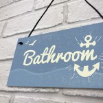 Bathroom Plaque Seaside Nautical Accessories Shabby Chic Vintage