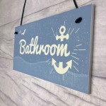 Bathroom Plaque Seaside Nautical Accessories Shabby Chic Vintage