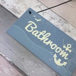 Bathroom Plaque Seaside Nautical Accessories Shabby Chic Vintage