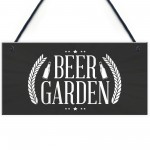 Beer Garden Sign Chic Style Hanging Plaque Pub Bar Alcohol Gift