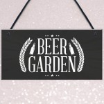 Beer Garden Sign Chic Style Hanging Plaque Pub Bar Alcohol Gift