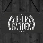 Beer Garden Sign Chic Style Hanging Plaque Pub Bar Alcohol Gift