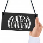 Beer Garden Sign Chic Style Hanging Plaque Pub Bar Alcohol Gift