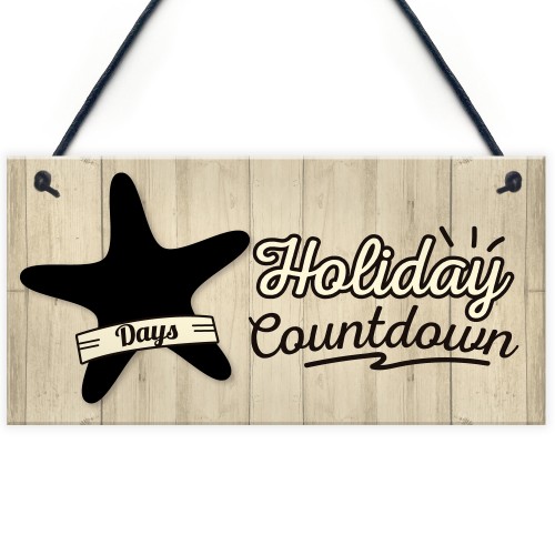 Chalkboard Holiday Countdown Hanging Sign Plaque Friendship 