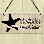 Chalkboard Holiday Countdown Hanging Sign Plaque Friendship 