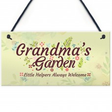 Grandma's Garden Novelty Plaque SummerHouse Sign Garden Shed