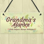 Grandma's Garden Novelty Plaque SummerHouse Sign Garden Shed