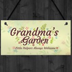 Grandma's Garden Novelty Plaque SummerHouse Sign Garden Shed