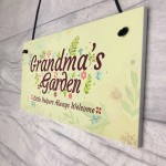 Grandma's Garden Novelty Plaque SummerHouse Sign Garden Shed